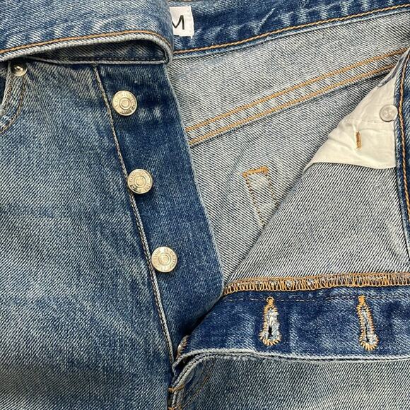 EB Denim Cross Over Jean Shorts Size 31 New Retails $195 - Picture 7 of 10